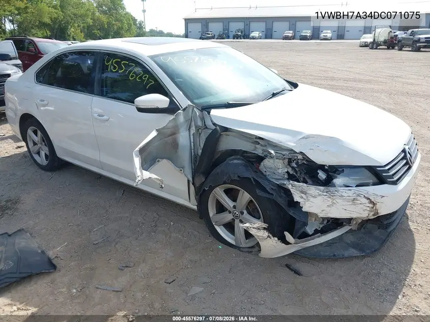 2013 Volkswagen Passat 2.5L Se VIN: 1VWBH7A34DC071075 Lot: 45576297