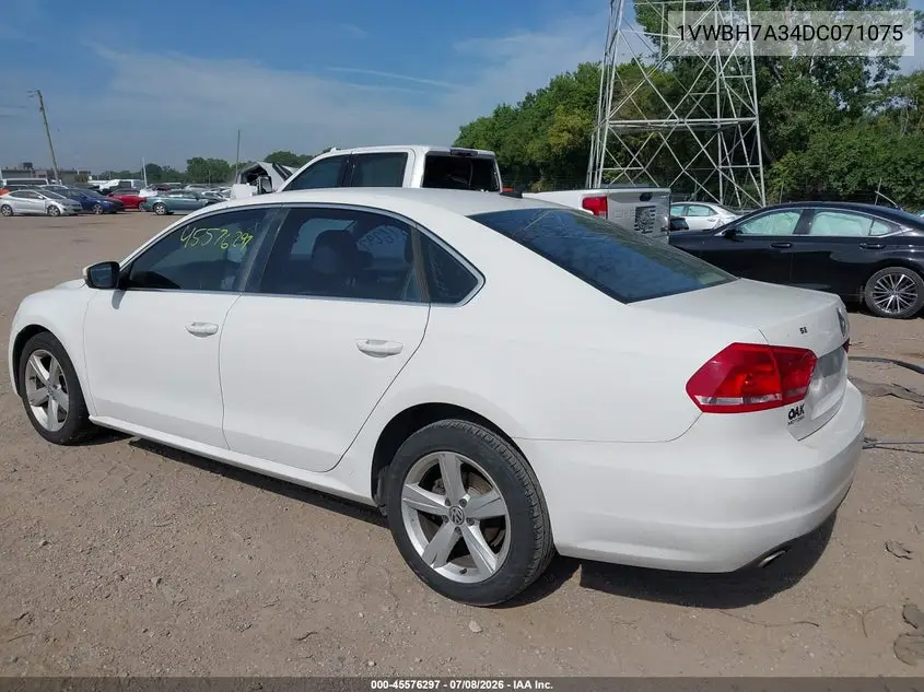 2013 Volkswagen Passat 2.5L Se VIN: 1VWBH7A34DC071075 Lot: 45576297
