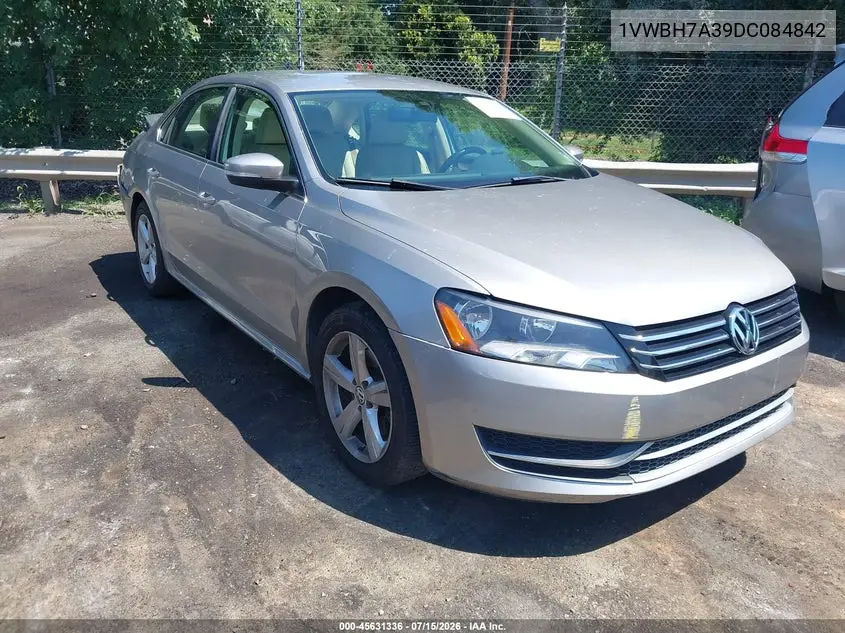 2013 Volkswagen Passat 2.5L Se VIN: 1VWBH7A39DC084842 Lot: 45631336