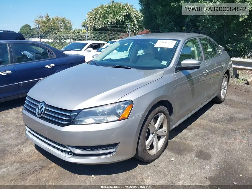 2013 Volkswagen Passat 2.5L Se VIN: 1VWBH7A39DC084842 Lot: 45631336