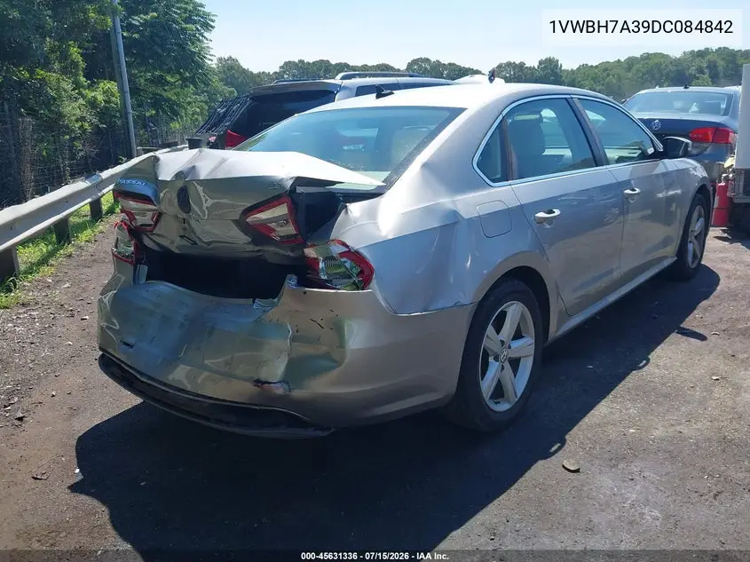 2013 Volkswagen Passat 2.5L Se VIN: 1VWBH7A39DC084842 Lot: 45631336