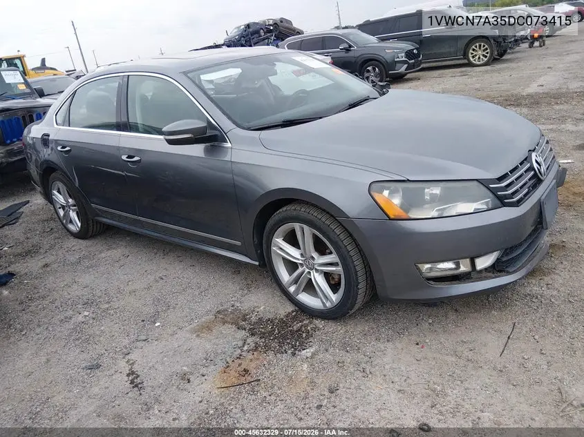 2013 Volkswagen Passat 2.0L Tdi Sel Premium VIN: 1VWCN7A35DC073415 Lot: 45632329