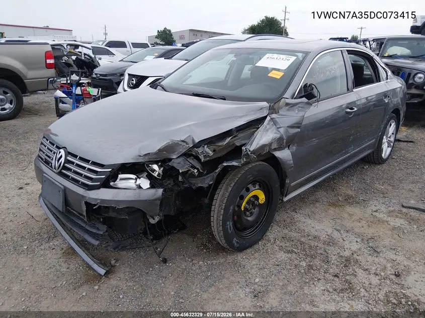 2013 Volkswagen Passat 2.0L Tdi Sel Premium VIN: 1VWCN7A35DC073415 Lot: 45632329