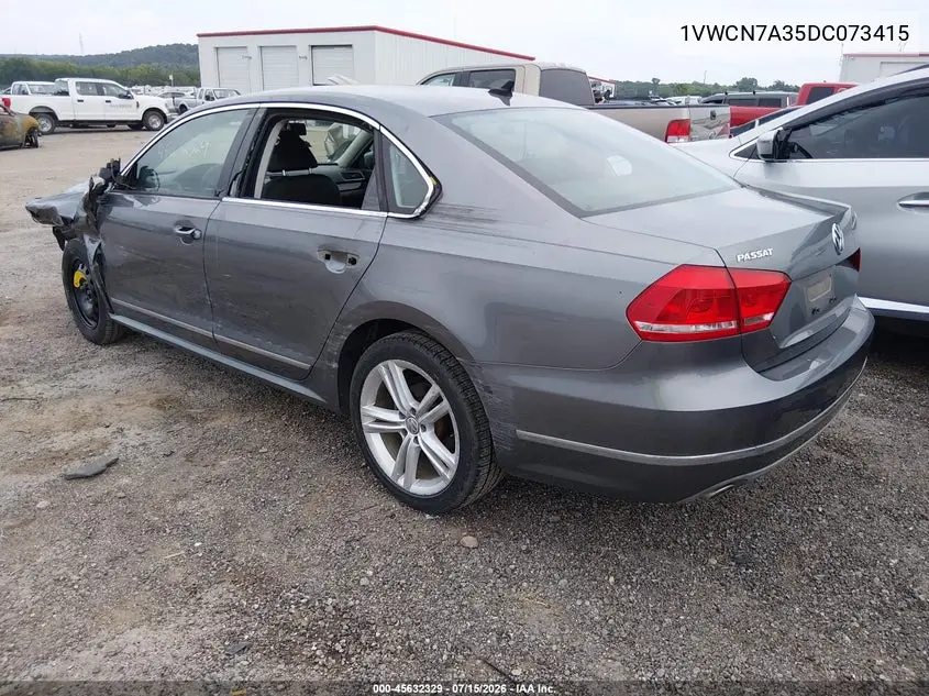 2013 Volkswagen Passat 2.0L Tdi Sel Premium VIN: 1VWCN7A35DC073415 Lot: 45632329