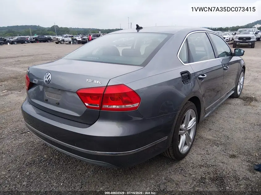2013 Volkswagen Passat 2.0L Tdi Sel Premium VIN: 1VWCN7A35DC073415 Lot: 45632329