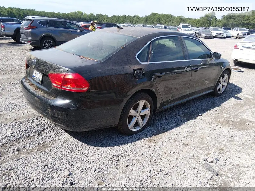 2013 Volkswagen Passat 2.5L Se VIN: 1VWBP7A35DC055387 Lot: 45646865