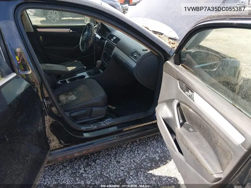 2013 Volkswagen Passat 2.5L Se VIN: 1VWBP7A35DC055387 Lot: 45646865