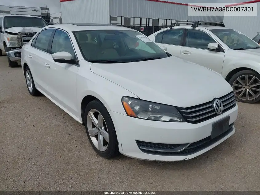 2013 Volkswagen Passat 2.5L Se VIN: 1VWBH7A38DC007301 Lot: 45661003