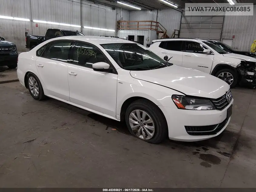 2014 Volkswagen Passat 1.8T Wolfsburg Edition VIN: 1VWAT7A3XEC086885 Lot: 45355821