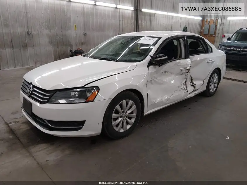 2014 Volkswagen Passat 1.8T Wolfsburg Edition VIN: 1VWAT7A3XEC086885 Lot: 45355821