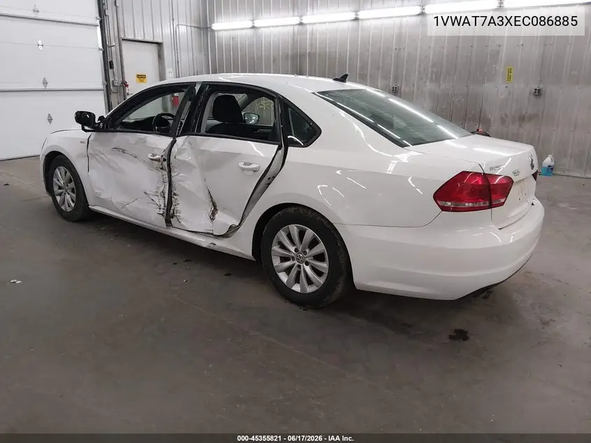 2014 Volkswagen Passat 1.8T Wolfsburg Edition VIN: 1VWAT7A3XEC086885 Lot: 45355821
