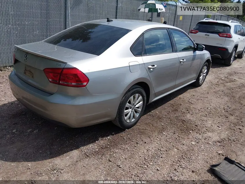 2014 Volkswagen Passat 1.8T Wolfsburg Edition VIN: 1VWAT7A35EC080900 Lot: 45563483
