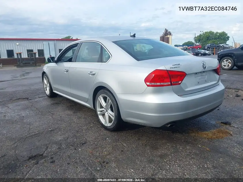2014 Volkswagen Passat 1.8T Se VIN: 1VWBT7A32EC084746 Lot: 45597433