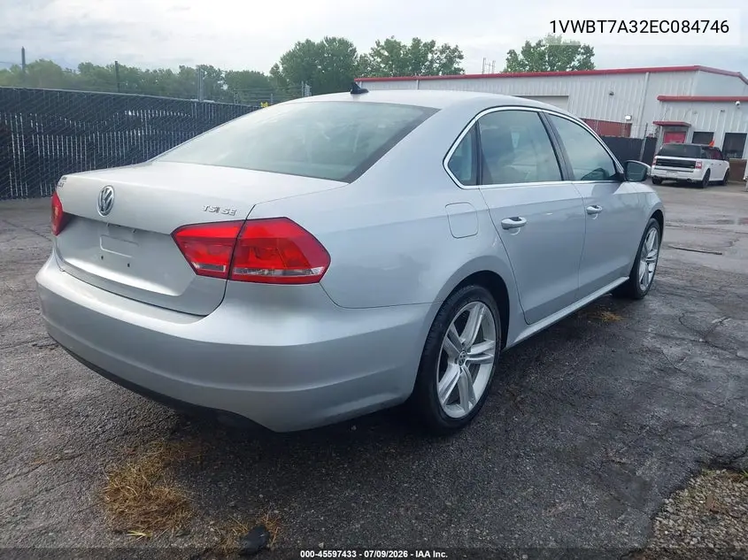 2014 Volkswagen Passat 1.8T Se VIN: 1VWBT7A32EC084746 Lot: 45597433