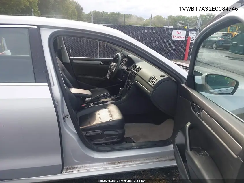 2014 Volkswagen Passat 1.8T Se VIN: 1VWBT7A32EC084746 Lot: 45597433