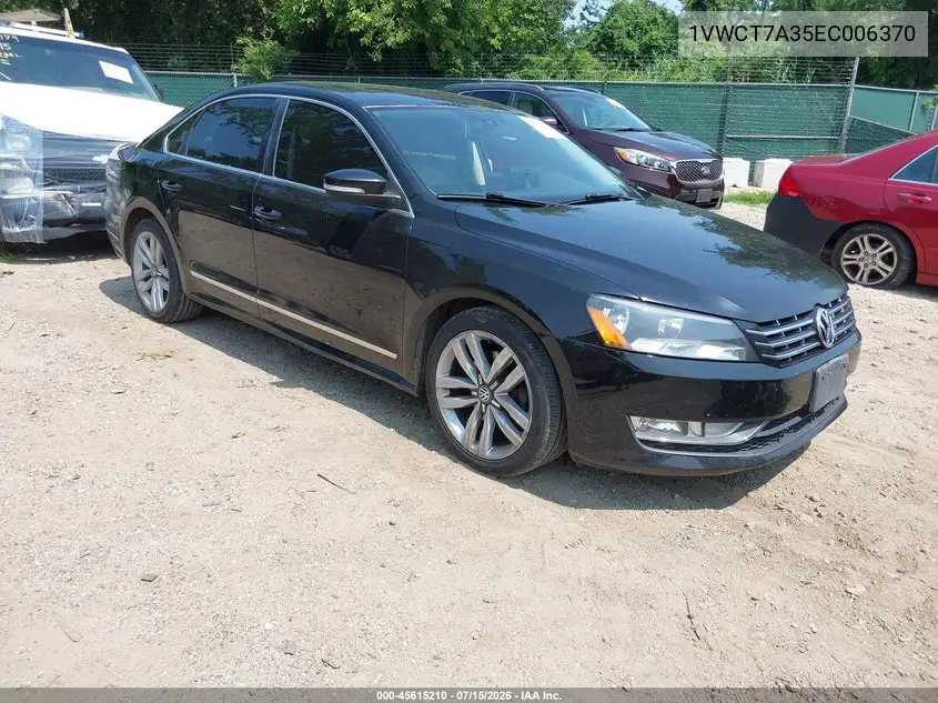 2014 Volkswagen Passat 1.8T Sel Premium VIN: 1VWCT7A35EC006370 Lot: 45615210