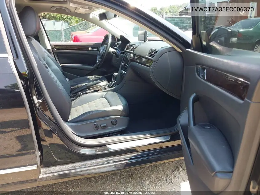 2014 Volkswagen Passat 1.8T Sel Premium VIN: 1VWCT7A35EC006370 Lot: 45615210