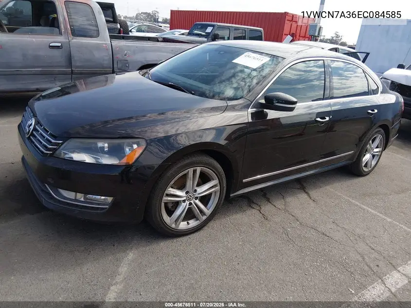 2014 Volkswagen Passat 2.0L Tdi Sel Premium VIN: 1VWCN7A36EC084585 Lot: 45676511