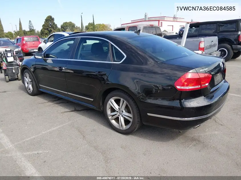 2014 Volkswagen Passat 2.0L Tdi Sel Premium VIN: 1VWCN7A36EC084585 Lot: 45676511
