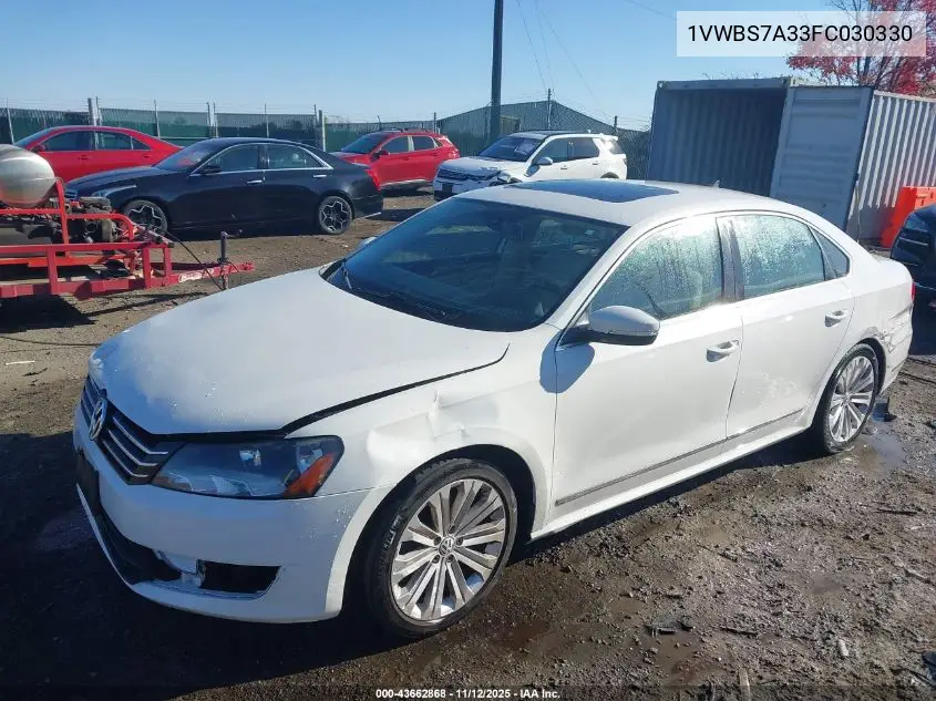 1VWBS7A33FC030330 2015 Volkswagen Passat 1.8T Se