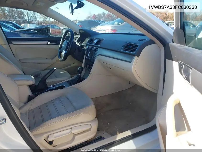 1VWBS7A33FC030330 2015 Volkswagen Passat 1.8T Se