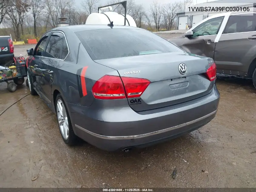 1VWBS7A39FC030106 2015 Volkswagen Passat 1.8T Se
