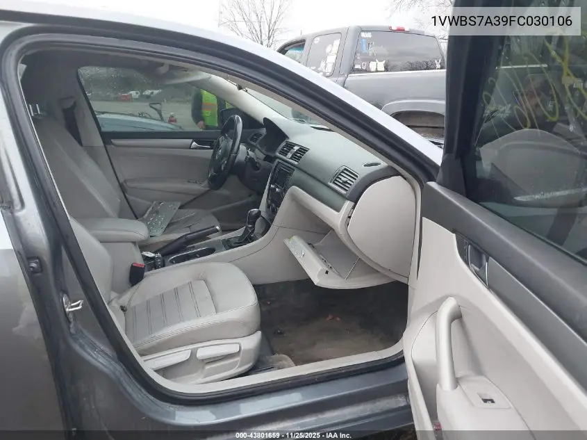 1VWBS7A39FC030106 2015 Volkswagen Passat 1.8T Se