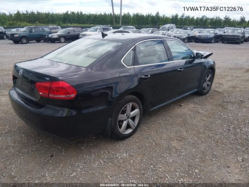 2015 Volkswagen Passat 1.8T Limited Edition VIN: 1VWAT7A35FC122676 Lot: 45384079