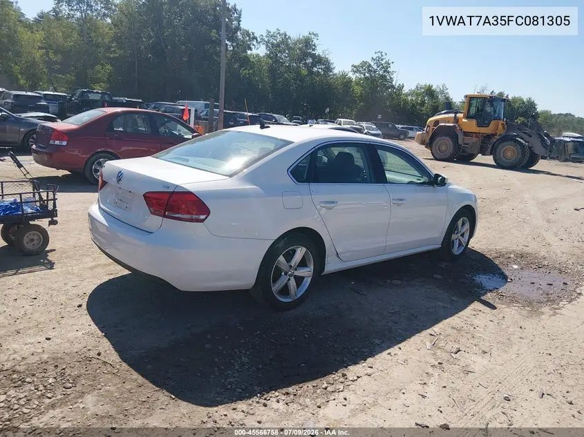 2015 Volkswagen Passat 1.8T Limited Edition VIN: 1VWAT7A35FC081305 Lot: 45566758
