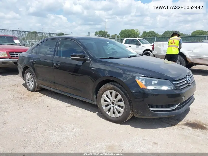 2015 Volkswagen Passat 1.8T Wolfsburg Edition VIN: 1VWAT7A32FC052442 Lot: 45623085