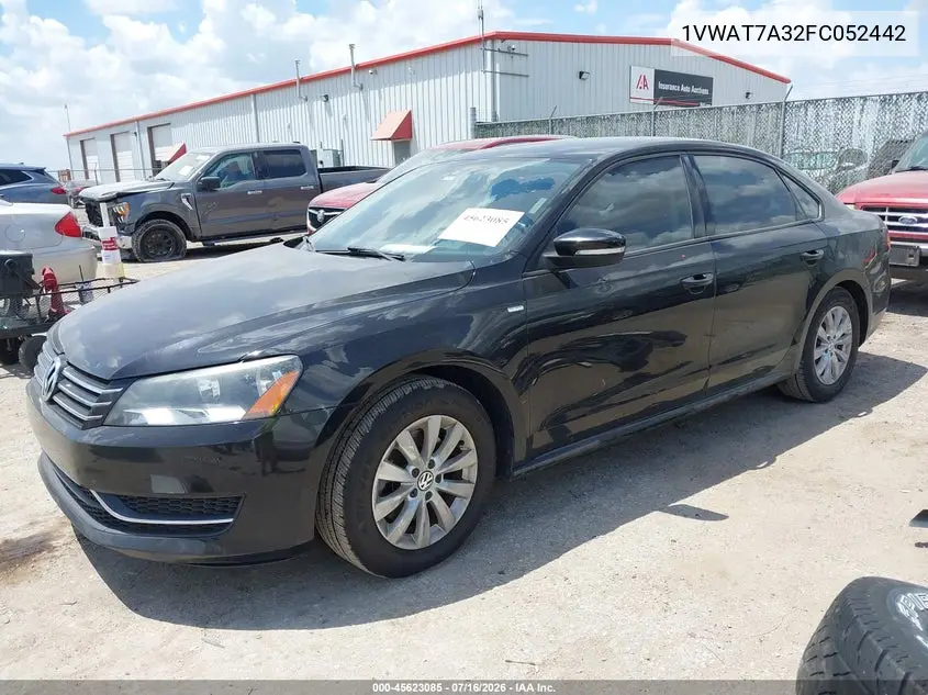 2015 Volkswagen Passat 1.8T Wolfsburg Edition VIN: 1VWAT7A32FC052442 Lot: 45623085