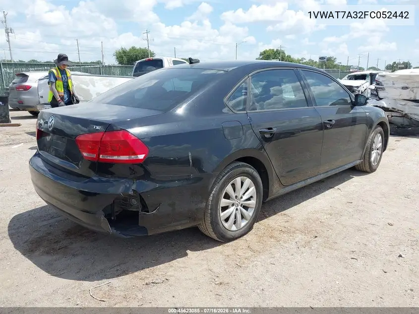 2015 Volkswagen Passat 1.8T Wolfsburg Edition VIN: 1VWAT7A32FC052442 Lot: 45623085