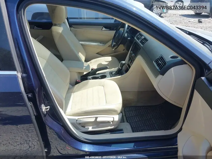 2015 Volkswagen Passat 1.8T Se VIN: 1VWBS7A36FC043394 Lot: 45638632