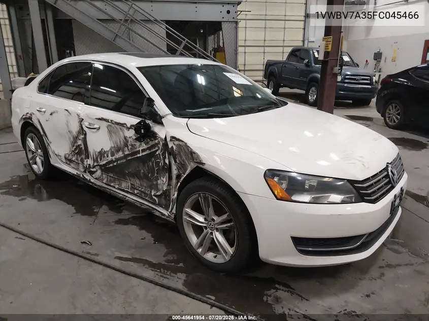 2015 Volkswagen Passat 2.0L Tdi Se VIN: 1VWBV7A35FC045466 Lot: 45641954
