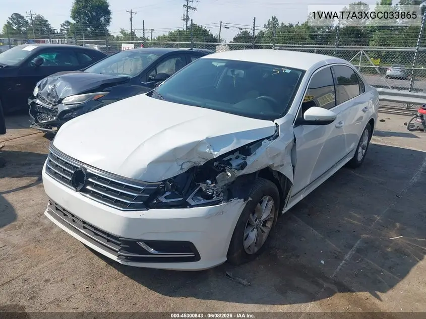 2016 Volkswagen Passat 1.8T S VIN: 1VWAT7A3XGC033865 Lot: 45300843