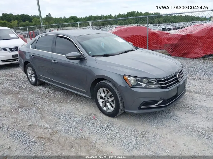 2016 Volkswagen Passat 1.8T S VIN: 1VWAT7A30GC042476 Lot: 45628106
