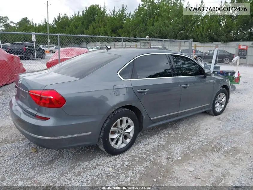 2016 Volkswagen Passat 1.8T S VIN: 1VWAT7A30GC042476 Lot: 45628106