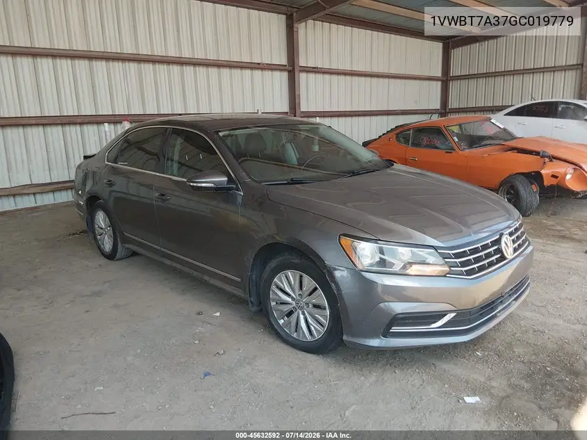 2016 Volkswagen Passat 1.8T Se VIN: 1VWBT7A37GC019779 Lot: 45632592