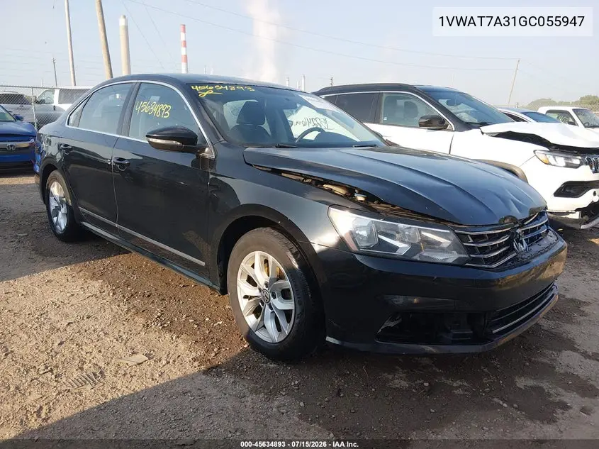 2016 Volkswagen Passat 1.8T S VIN: 1VWAT7A31GC055947 Lot: 45634893