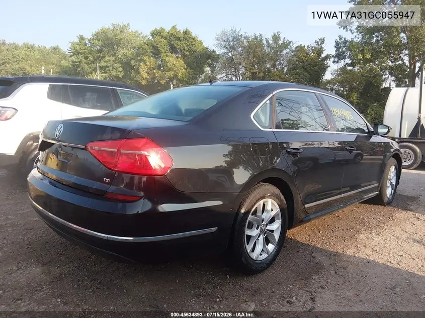 2016 Volkswagen Passat 1.8T S VIN: 1VWAT7A31GC055947 Lot: 45634893