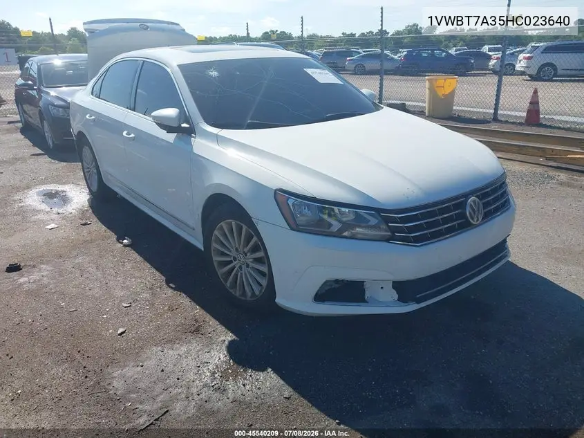 2017 Volkswagen Passat 1.8T Se VIN: 1VWBT7A35HC023640 Lot: 45540209