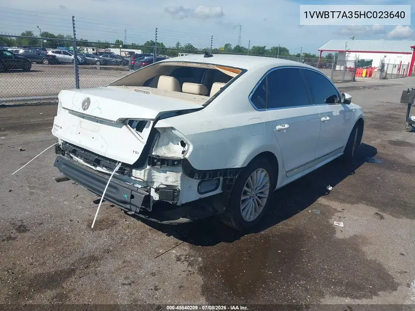 2017 Volkswagen Passat 1.8T Se VIN: 1VWBT7A35HC023640 Lot: 45540209