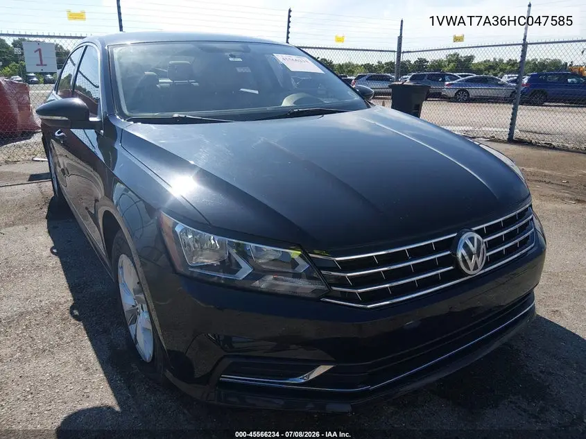 2017 Volkswagen Passat 1.8T S VIN: 1VWAT7A36HC047585 Lot: 45566234