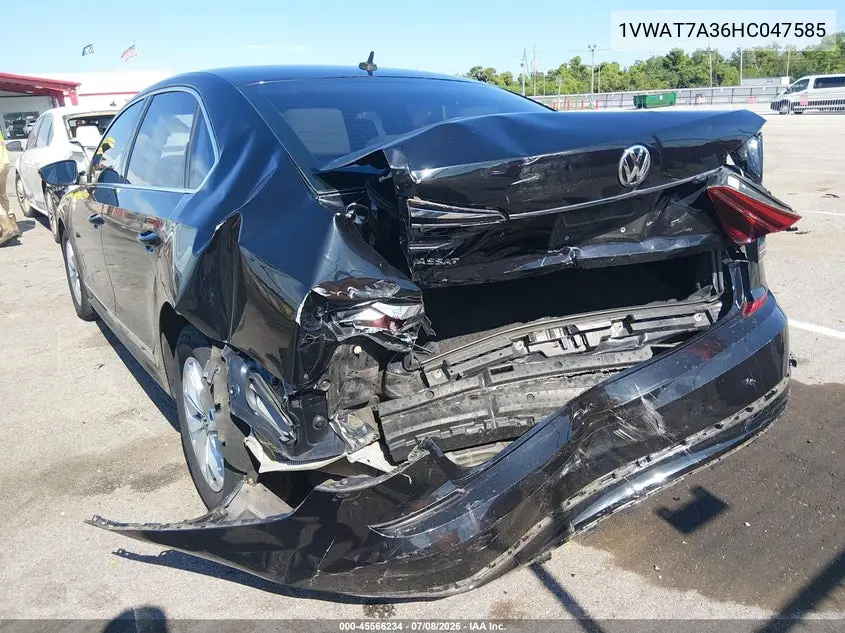 2017 Volkswagen Passat 1.8T S VIN: 1VWAT7A36HC047585 Lot: 45566234
