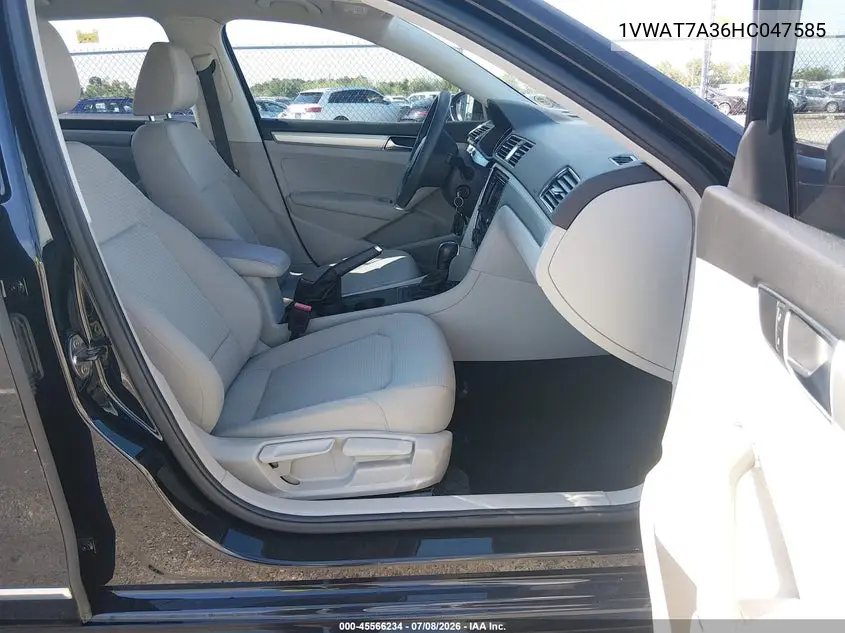 2017 Volkswagen Passat 1.8T S VIN: 1VWAT7A36HC047585 Lot: 45566234