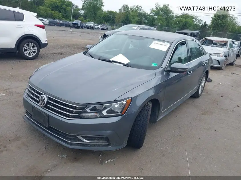 2017 Volkswagen Passat 1.8T S VIN: 1VWAT7A31HC041273 Lot: 45630696
