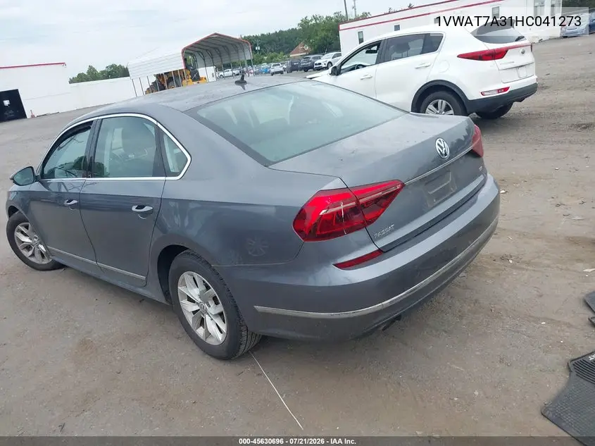 2017 Volkswagen Passat 1.8T S VIN: 1VWAT7A31HC041273 Lot: 45630696