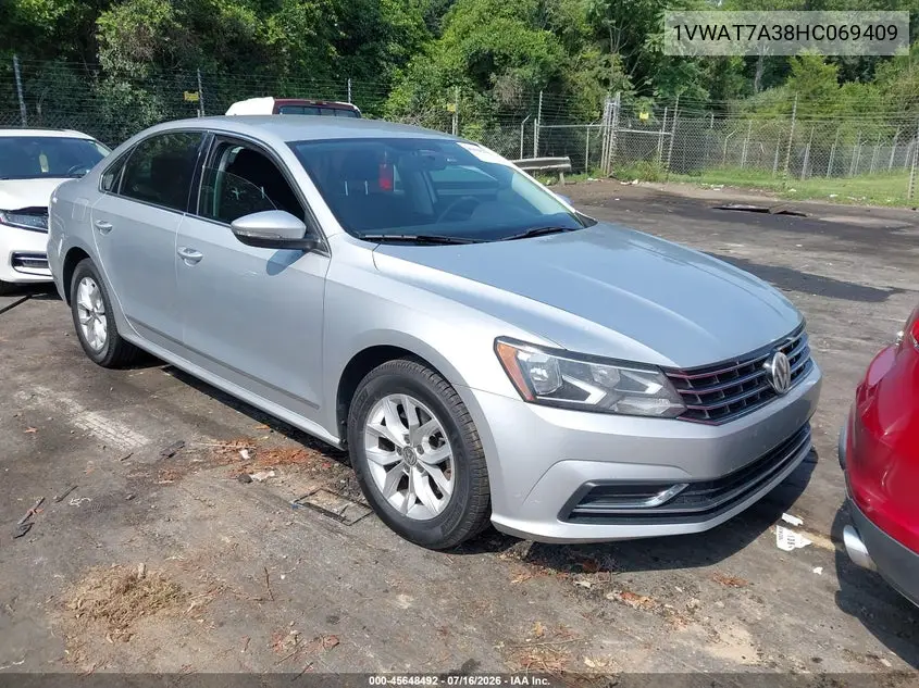 2017 Volkswagen Passat 1.8T S VIN: 1VWAT7A38HC069409 Lot: 45648492
