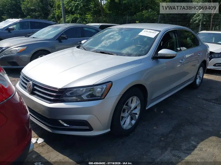 2017 Volkswagen Passat 1.8T S VIN: 1VWAT7A38HC069409 Lot: 45648492