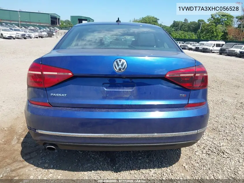 2017 Volkswagen Passat 1.8T R-Line VIN: 1VWDT7A3XHC056528 Lot: 45659590